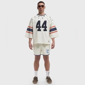 Champion Physical Education Football Tee - Pearl White Patriotic Letterman